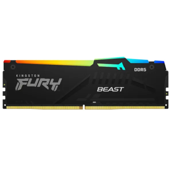 Memoria Ram DDR5 16GB Kingston 6400MHz Fury Beast Black RGB Expo KF564C32BBEA-16