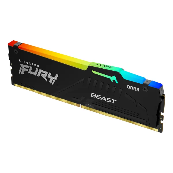 Memoria Ram DDR5 16GB Kingston 6000MHz Fury Beast Black RGB Expo KF560C36BBE2A-16