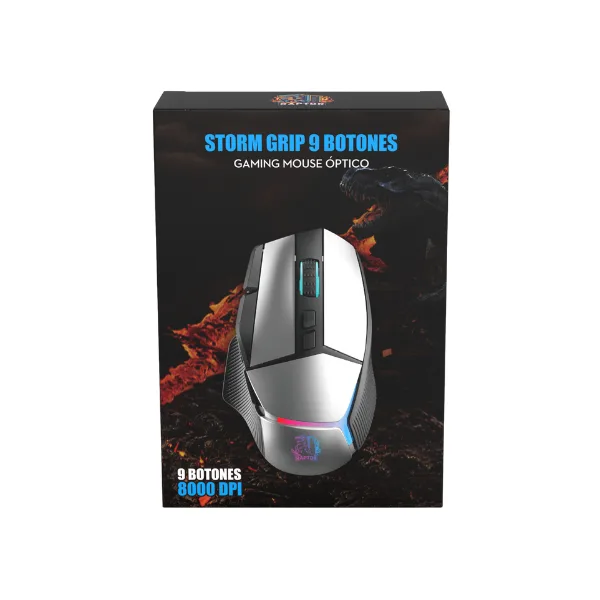 Perifericos Mouse USB Raptor Storm Grip 9 Botones RAP-MOUSE-LED-9BOT