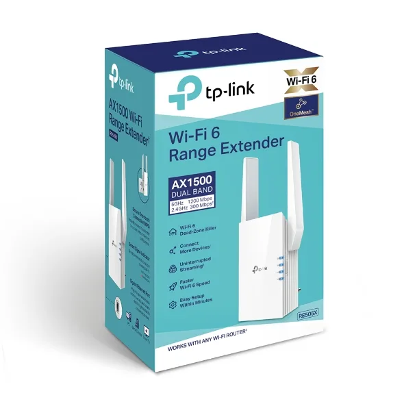 Conectividad Repetidor WiFi Tp-Link Dual Band 300/1200mbps AX1500 RE505X