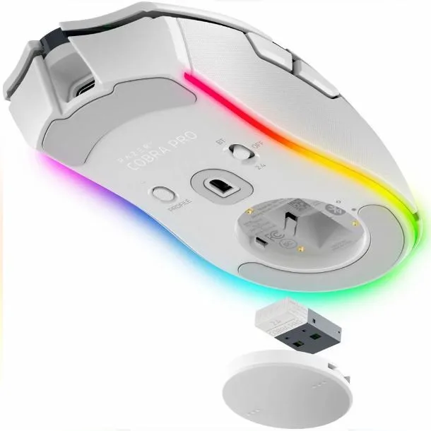 Perifericos Mouse Inalambrico Razer Cobra Pro Bluetooth White Gamer RZ01-0466