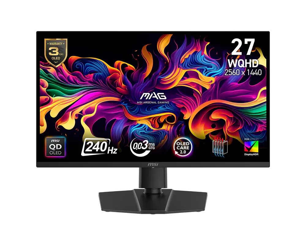 Monitor 27 MSI MAG 2K 240Hz QD-OLED X24 0.03ms 271QP