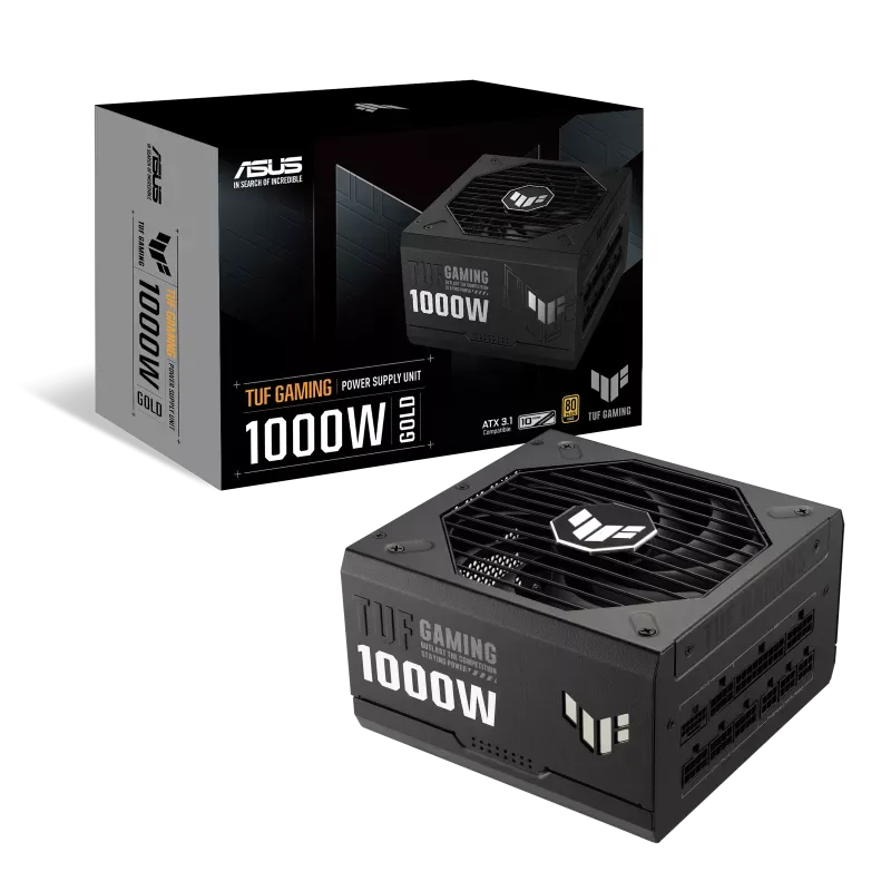 Fuente Certificada Asus 1000W Tuf Gaming 80 Plus Gold Full Modular Black TUF-GAMING-1000G