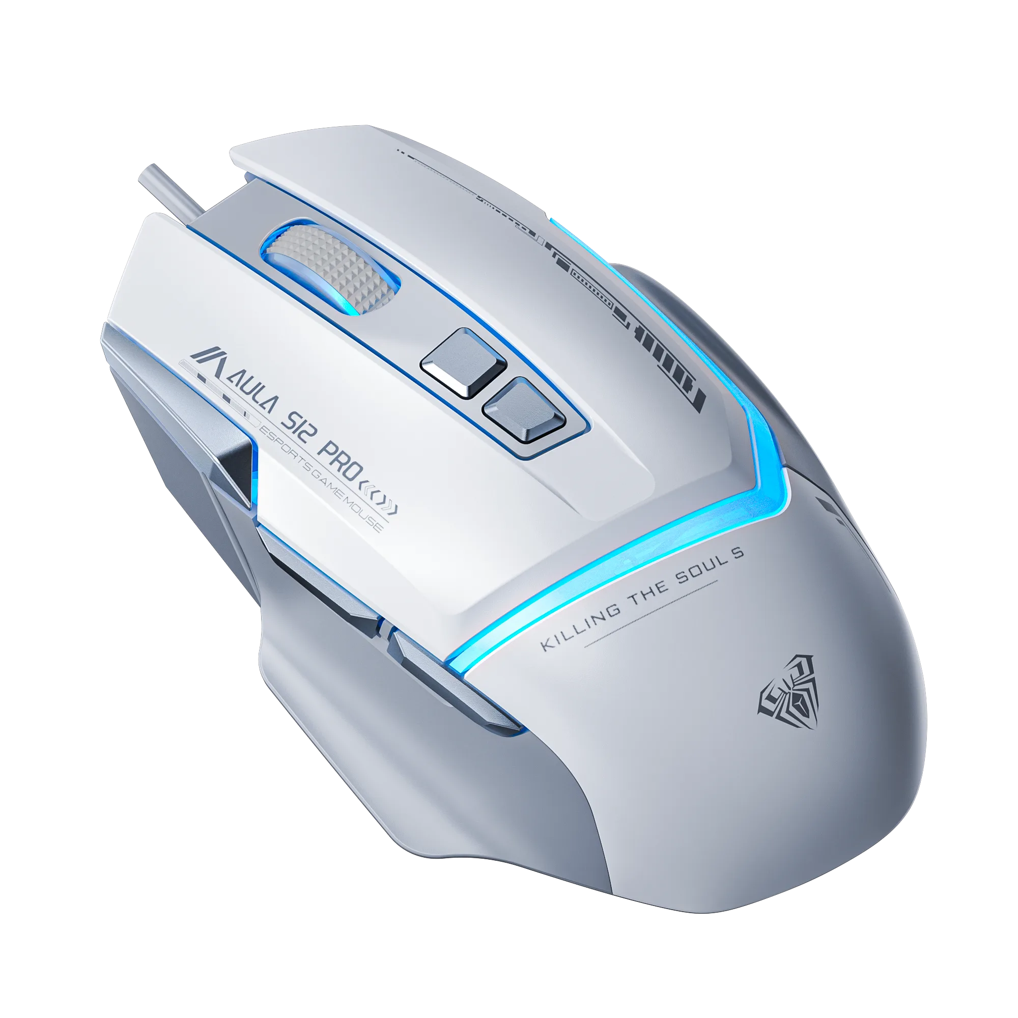 Perifericos Mouse USB Aula S12 Pro White RGB Gamer