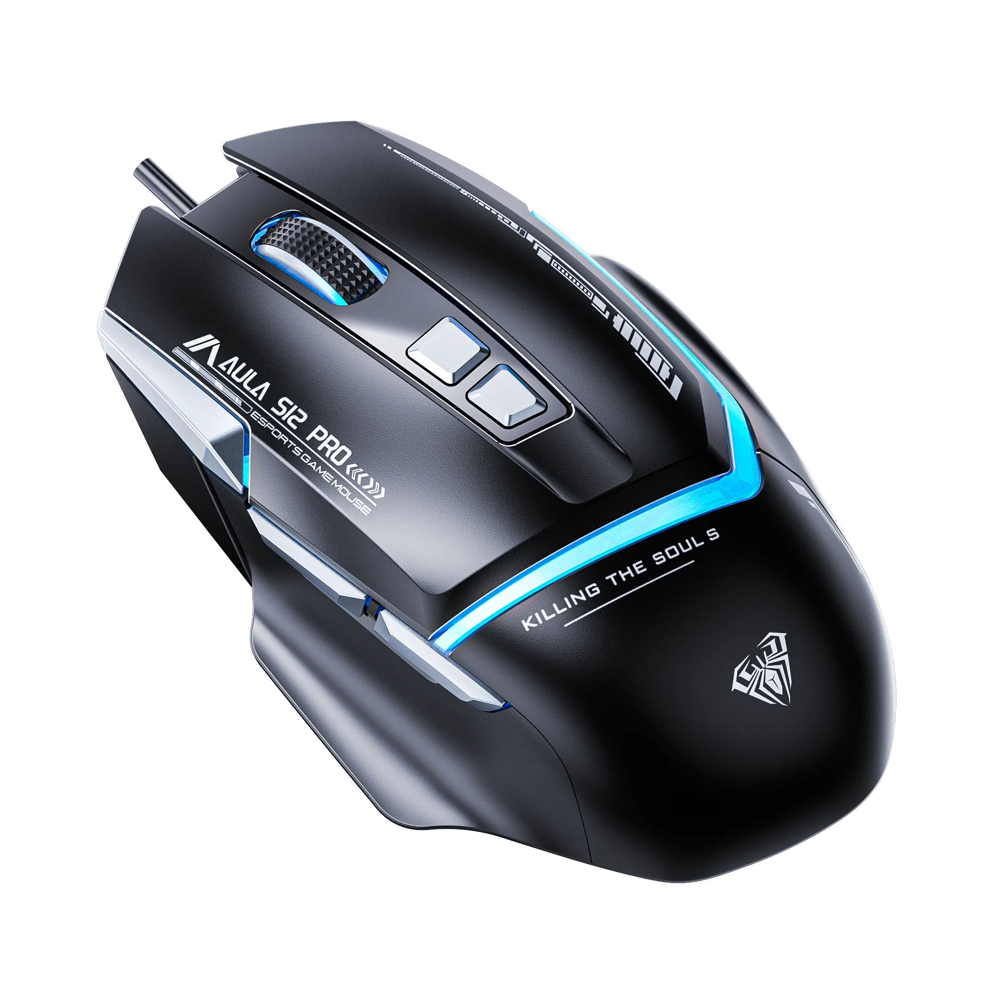 Perifericos Mouse USB Aula S12 Pro Black RGB Gamer