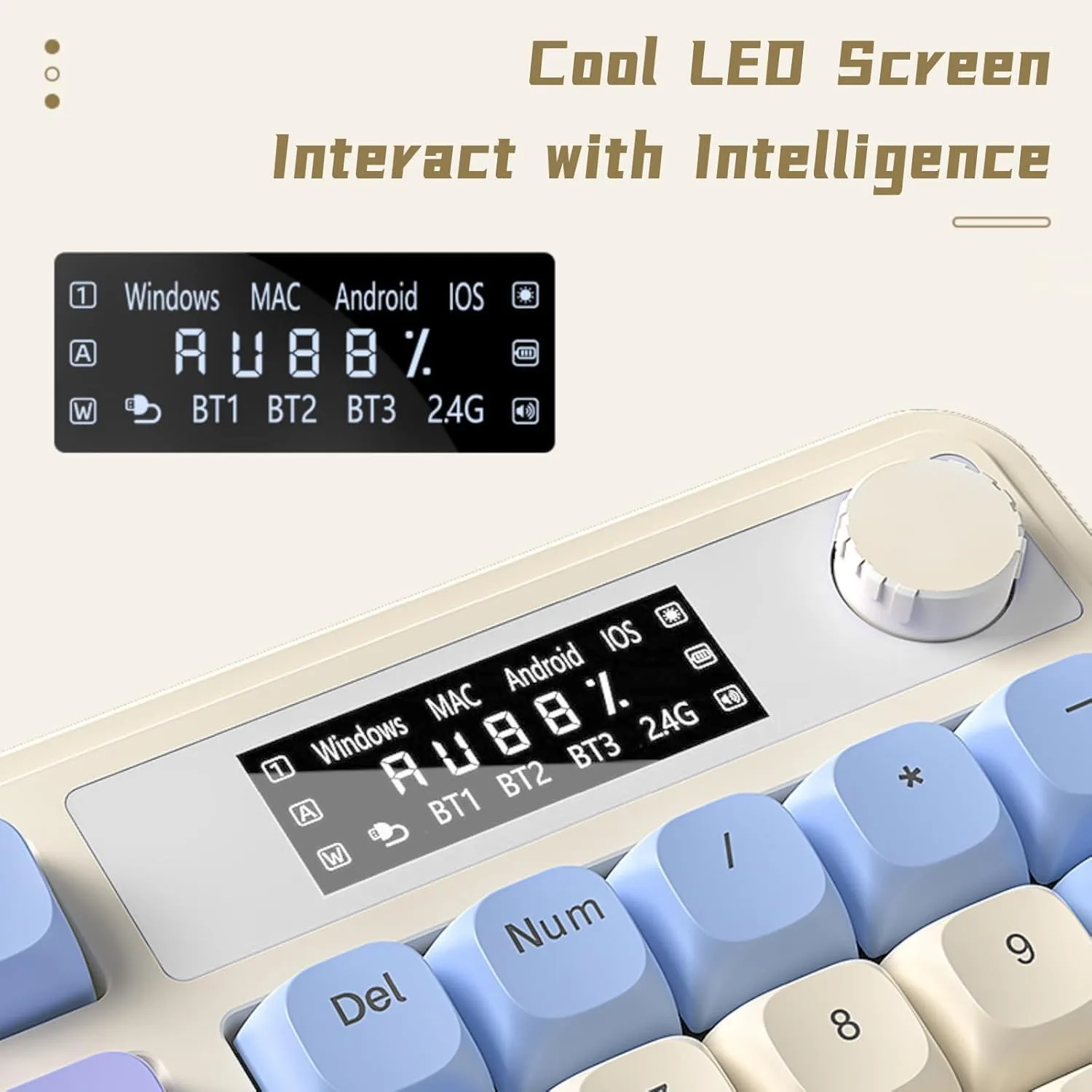 Perifericos Teclado Inalambrico Aula S99 Pro Light Blue + Milk Yellow + Purple Gamer BT