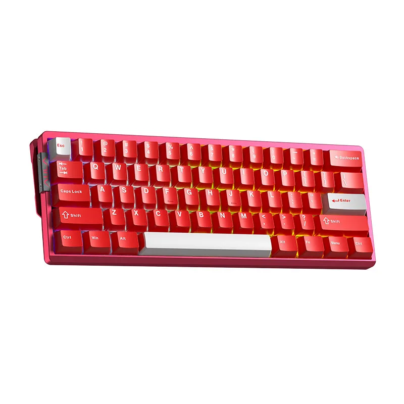 Perifericos Teclado USB Aula AG60 Pro Red + White Switch Aether Magnetico Gamer