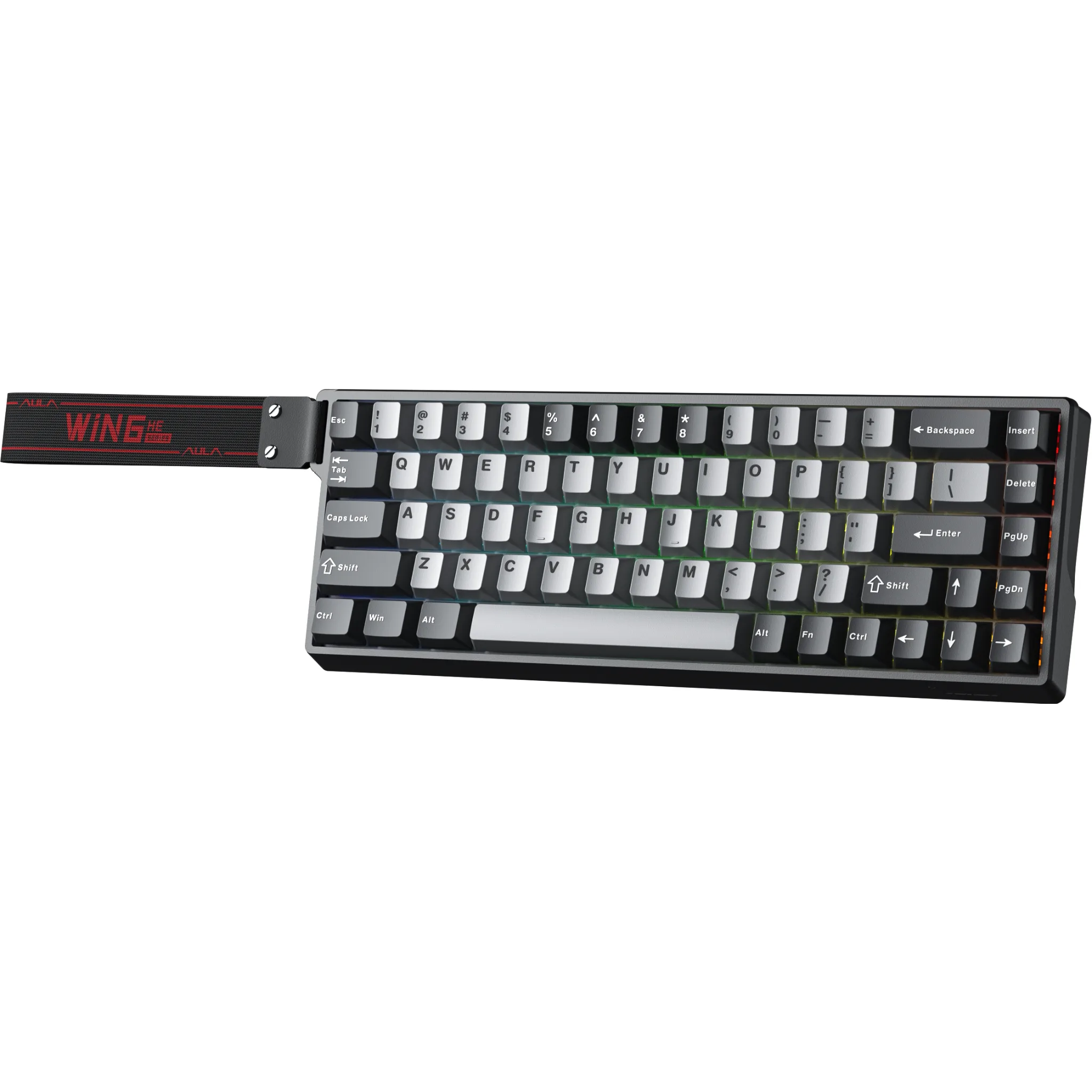 Perifericos Teclado USB Aula WIN68HE Pro Light Grey + Dark Grey Switch Meteor Gamer Magnetico