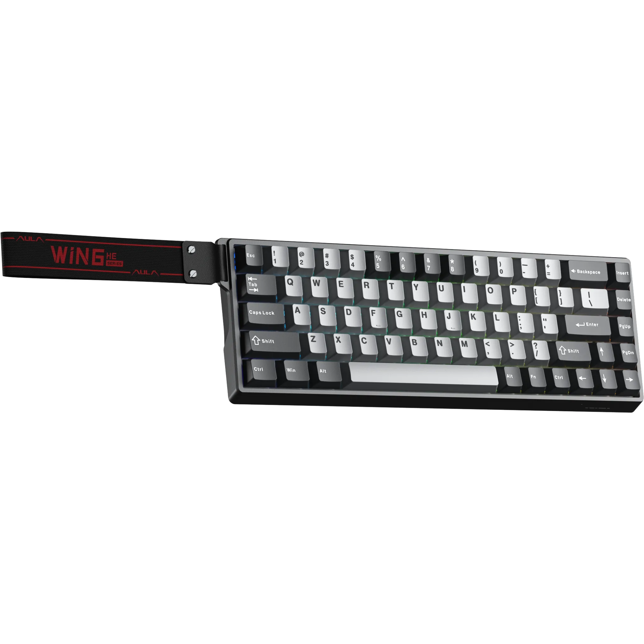 Perifericos Teclado USB Aula WIN68HE Pro Light Grey + Dark Grey Switch Meteor Gamer Magnetico