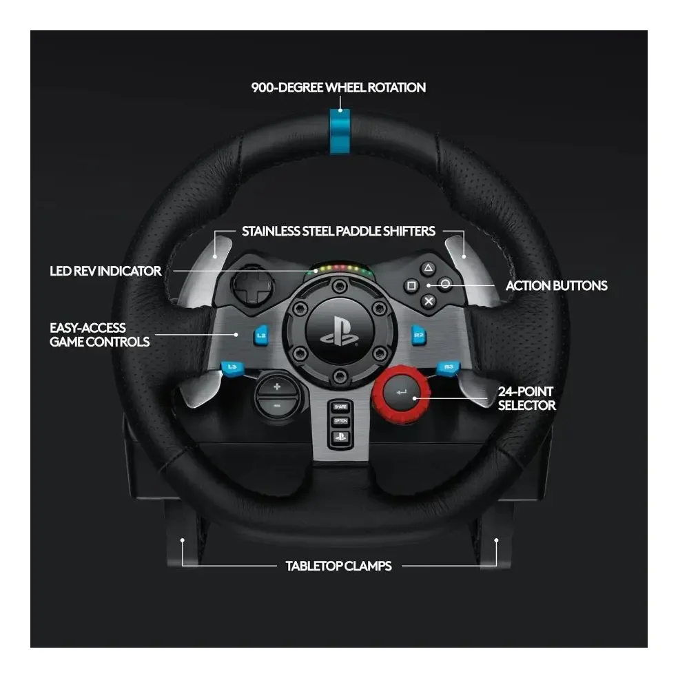 Perifericos Volante + Pedalera Logitech G29 SE Driving Force C/Palanca PC/PS4/PS5 991-000529