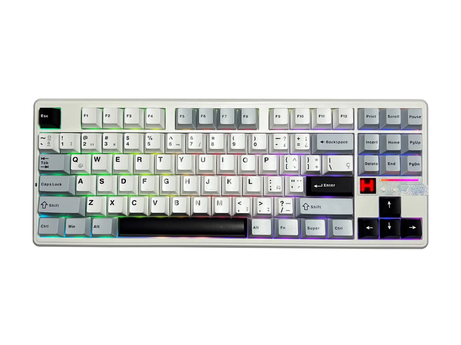 PERIFERICOS TECLADO INALAMBRICO AULA F87 PRO V2 WHITE + LIGHT BLUE + WHITE + DARK PURPLE SWITCH STAR VECTOR GAMER MECANICO BT