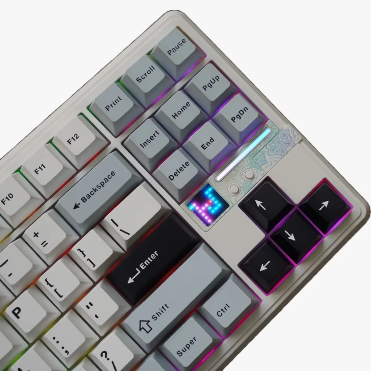 Perifericos Teclado Inalambrico Aula F87 Pro V2 White + Light Blue + White + Dark Purple Switch Star Vector Gamer Mecanico BT