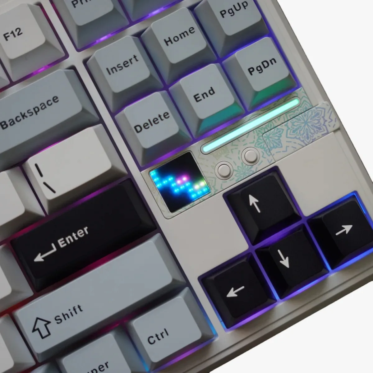Perifericos Teclado Inalambrico Aula F87 Pro V2 White + Light Blue + White + Dark Purple Switch Star Vector Gamer Mecanico BT