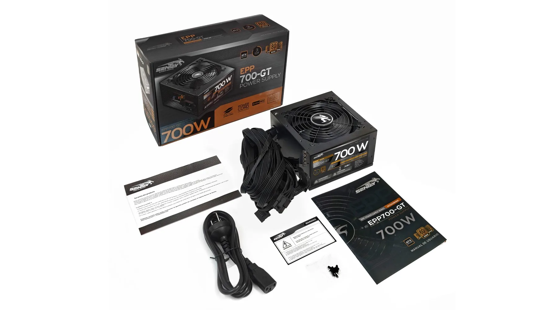 Fuente Certificada Sentey 700W 80 Plus Bronze EPP700-GT