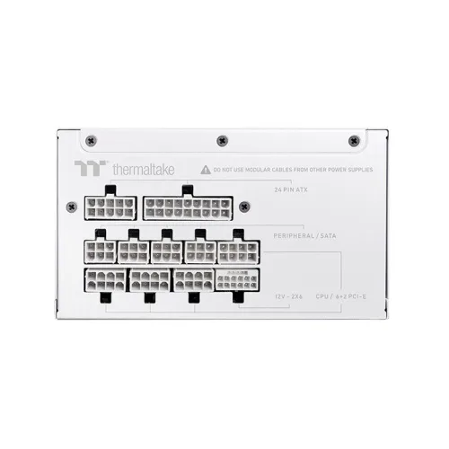 Fuente Certificada Thermaltake 750W Toughpower GT 80 Plus Gold Snow White Full Modular PS-TPT-0750FNFAGG-W