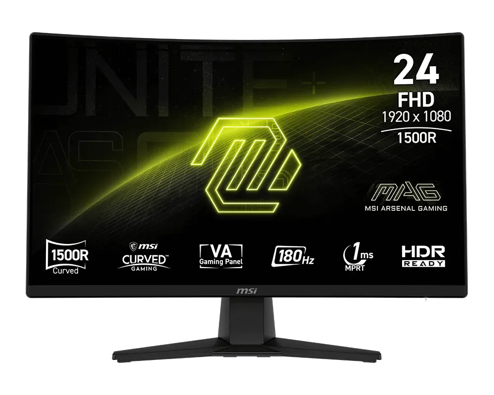 Monitor 24 MSI 180Hz Full HD 1ms Curvo MAG 242C