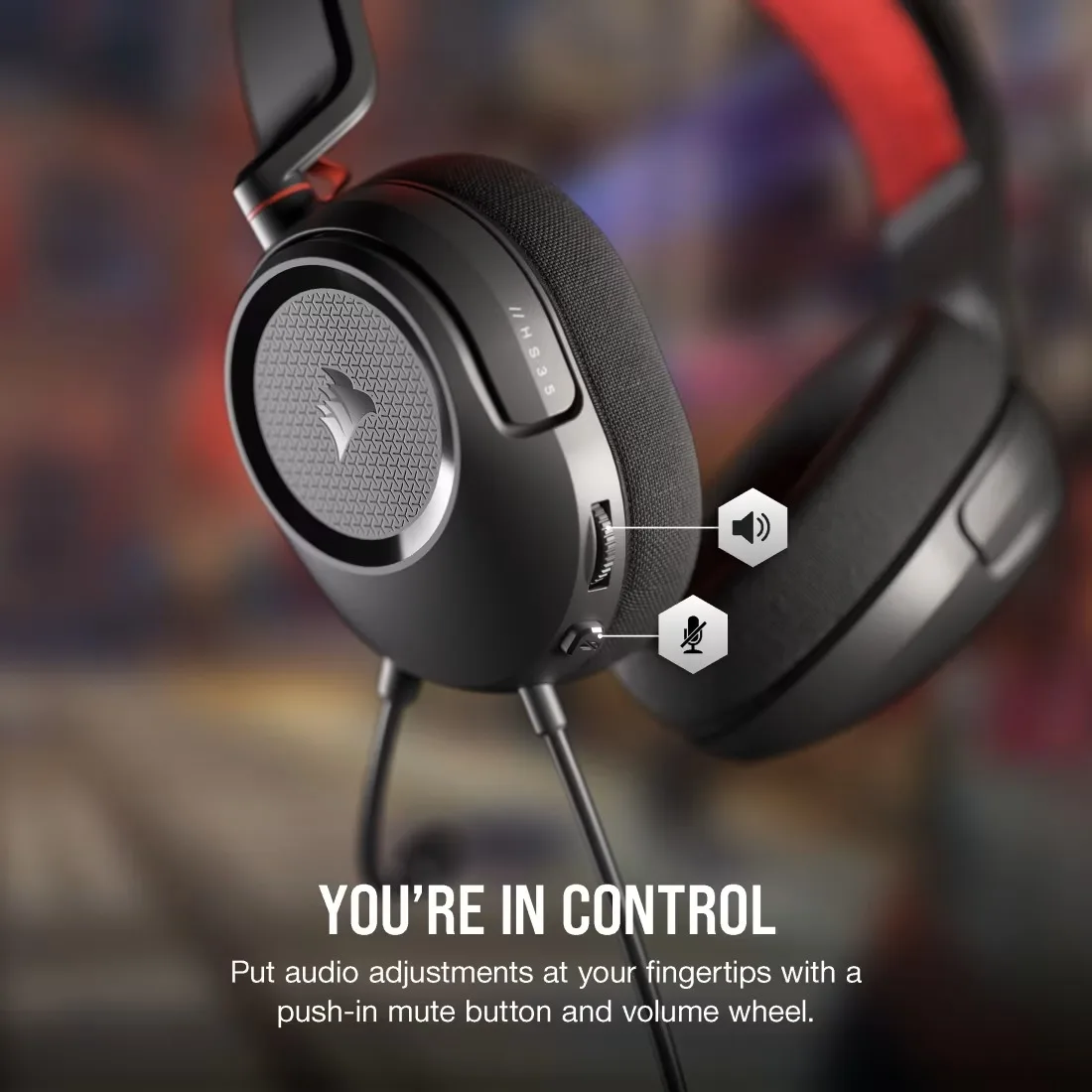 Perifericos Auricular Corsair HS35 V2 Red Gamer CA-9011384-NA