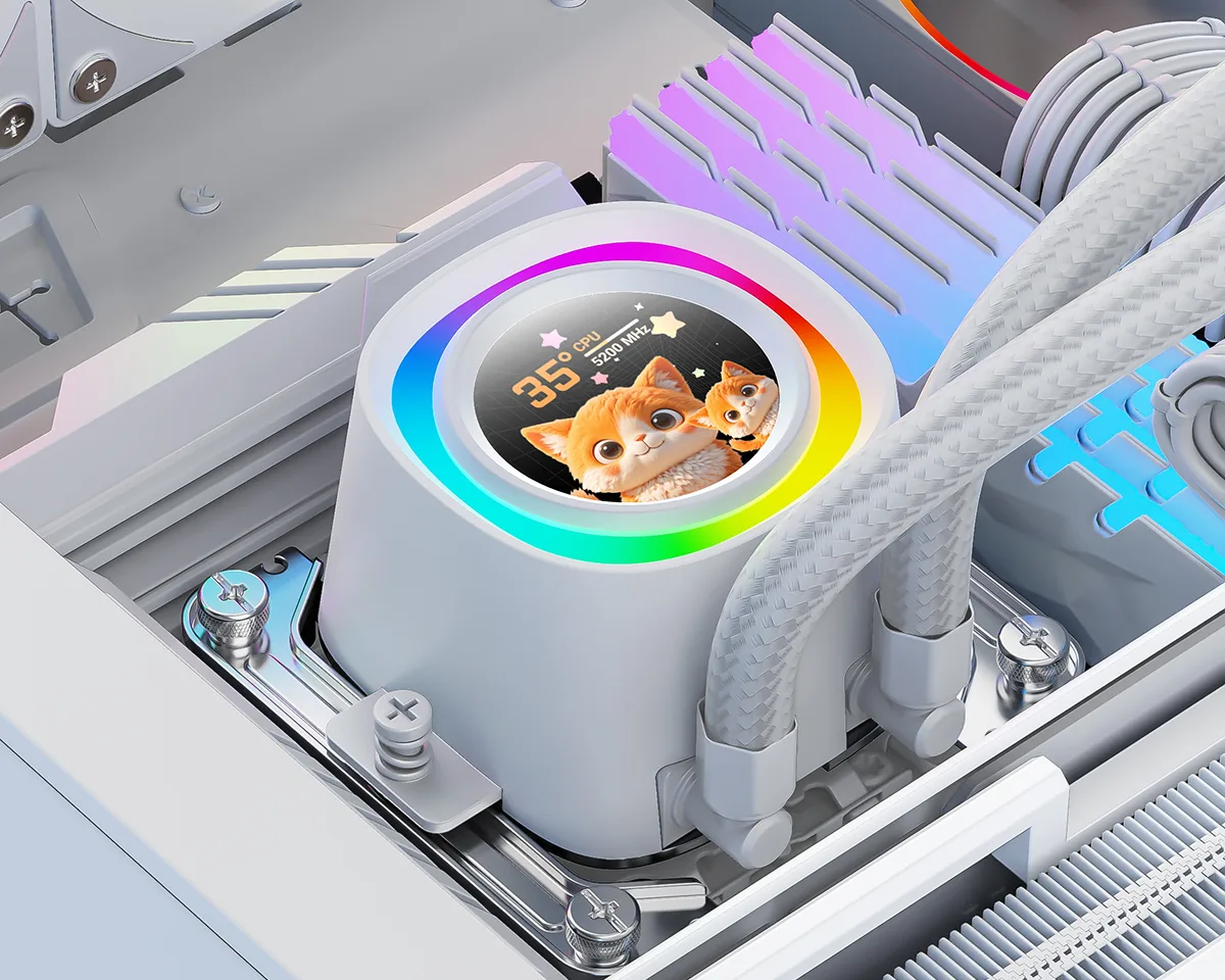 Refrigeracion Water Cooler ID-Cooling FX360 LCD ARGB White FX360 LCD WHITE