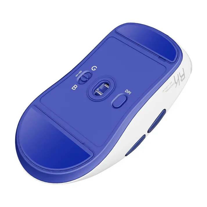 Perifericos Mouse Inalambrico Royal Kludge M30 White Blue Gamer M30-WB