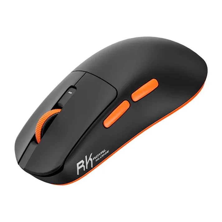 Perifericos Mouse Inalambrico Royal Kludge M30 Black Orange Gamer M30-BO