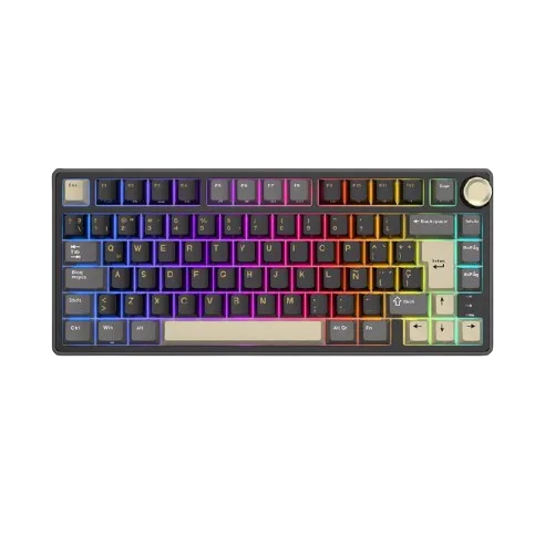 Perifericos Teclado USB Royal Kludge R75 Phantom Switch K Silver Gamer Mecanico