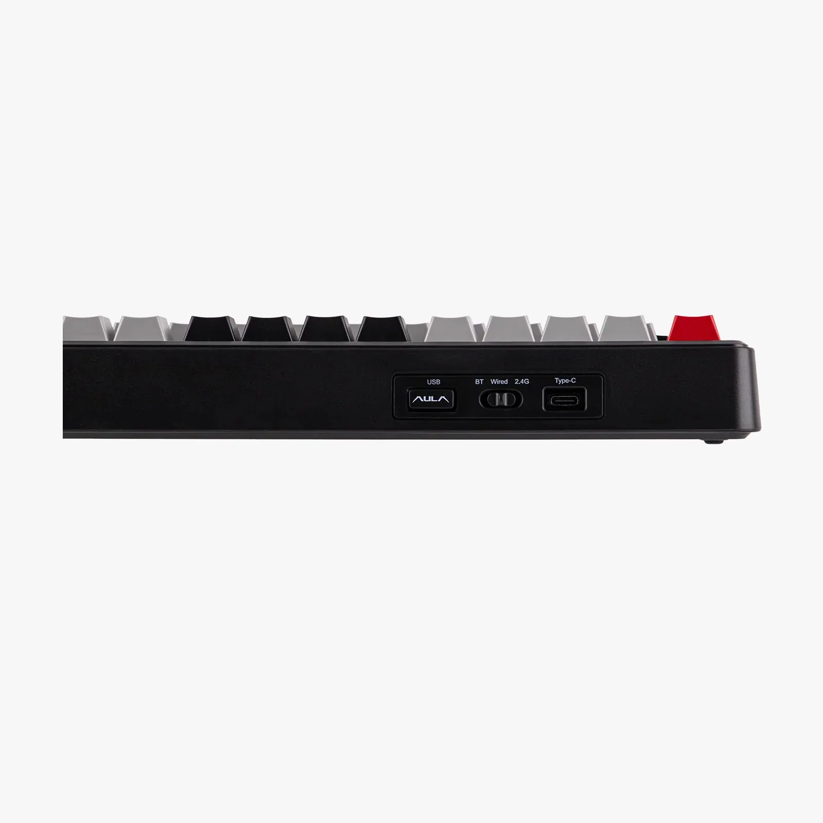 Perifericos Teclado Inalambrico Aula F75 Max Black + Gray + Red Switch Reaper Mecanico BT Gamer