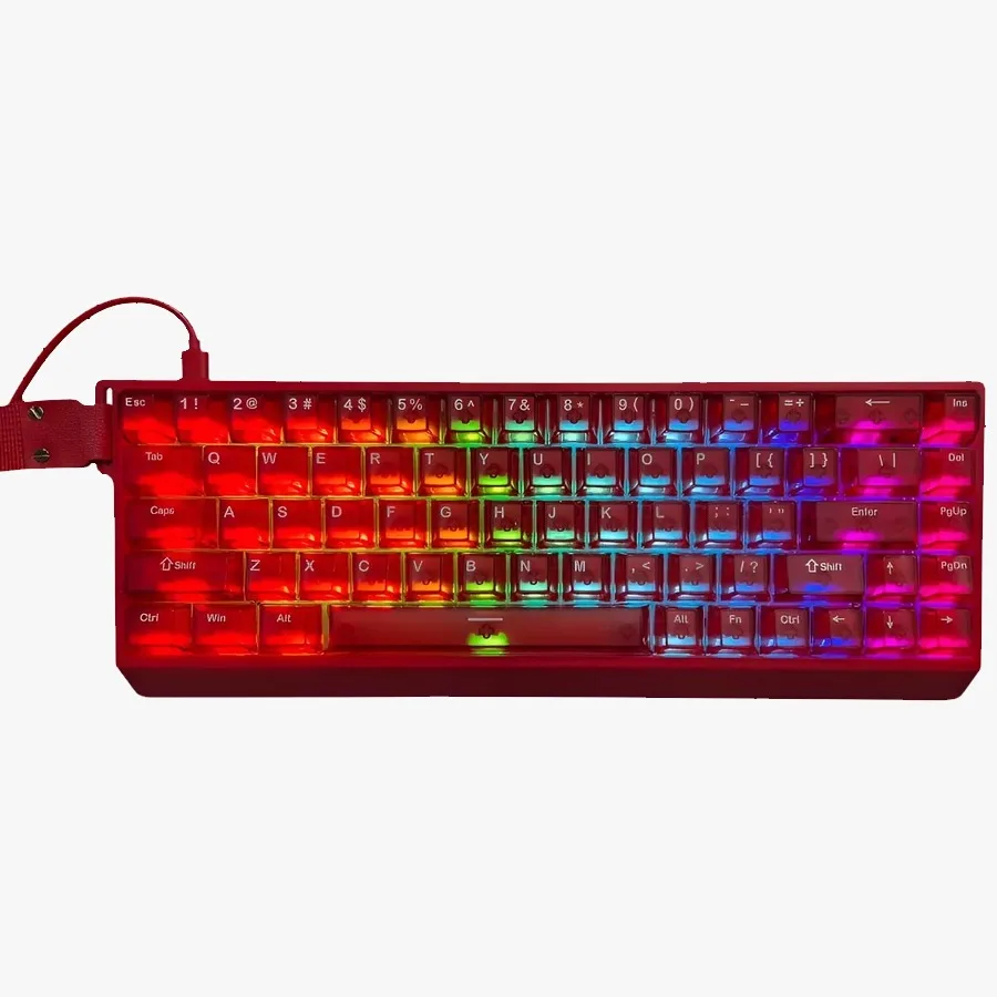 Perifericos Teclado USB Irok Mercury68 Pro Red RGB Switch Starlight Gamer Magnetico