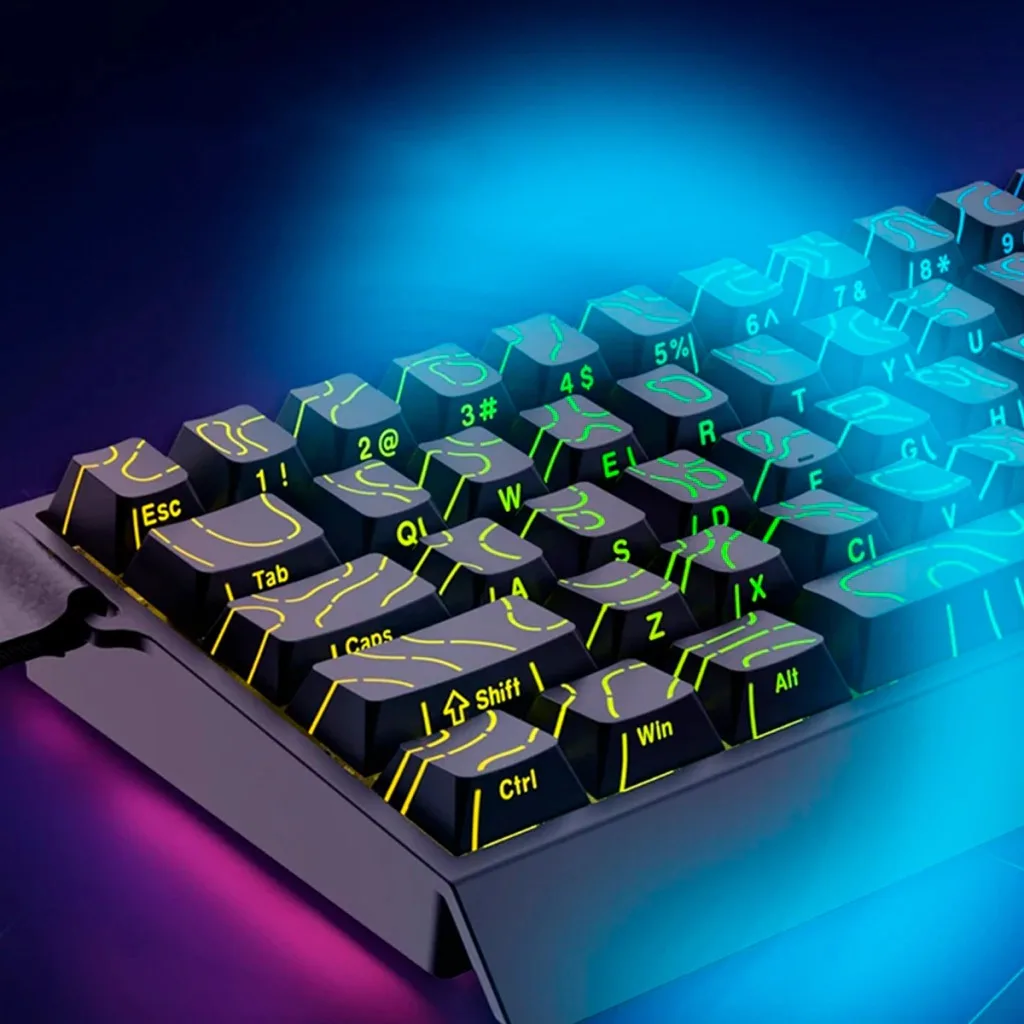 Perifericos Teclado USB Irok Mercury68 Black RGB Switch Purple Star Gamer Magnetico