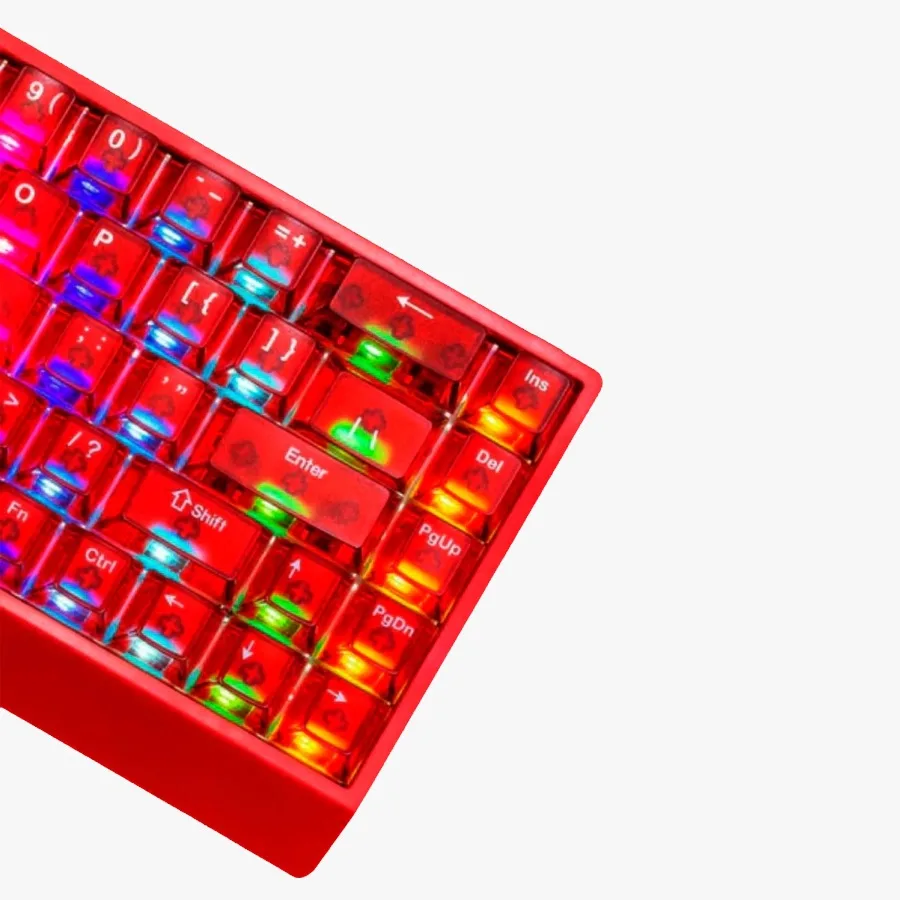 Perifericos Teclado USB Irok Mercury68 Pro Red RGB Switch Starlight Gamer Magnetico