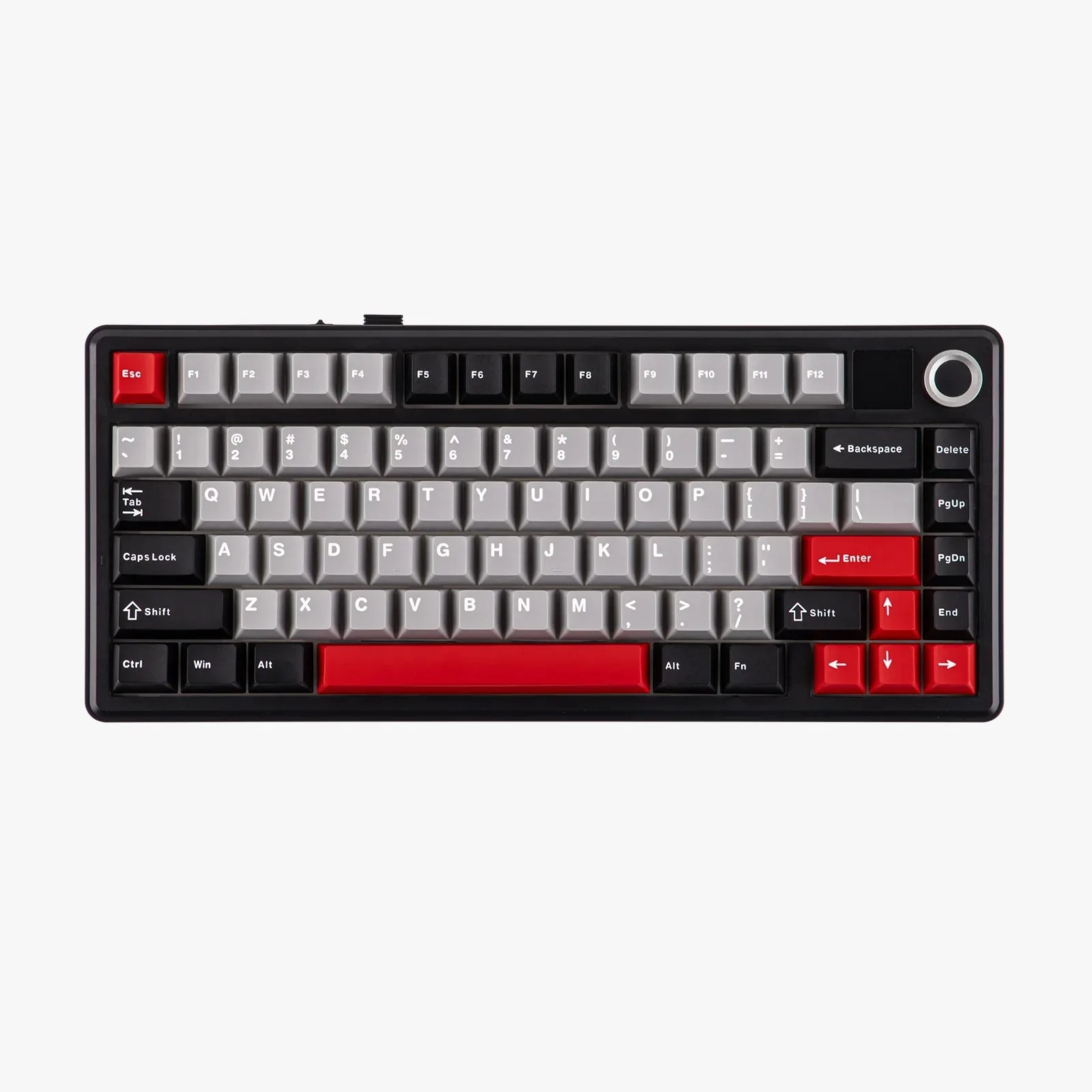 Perifericos Teclado Inalambrico Aula F75 Max Black + Gray + Red Switch Reaper Mecanico BT Gamer