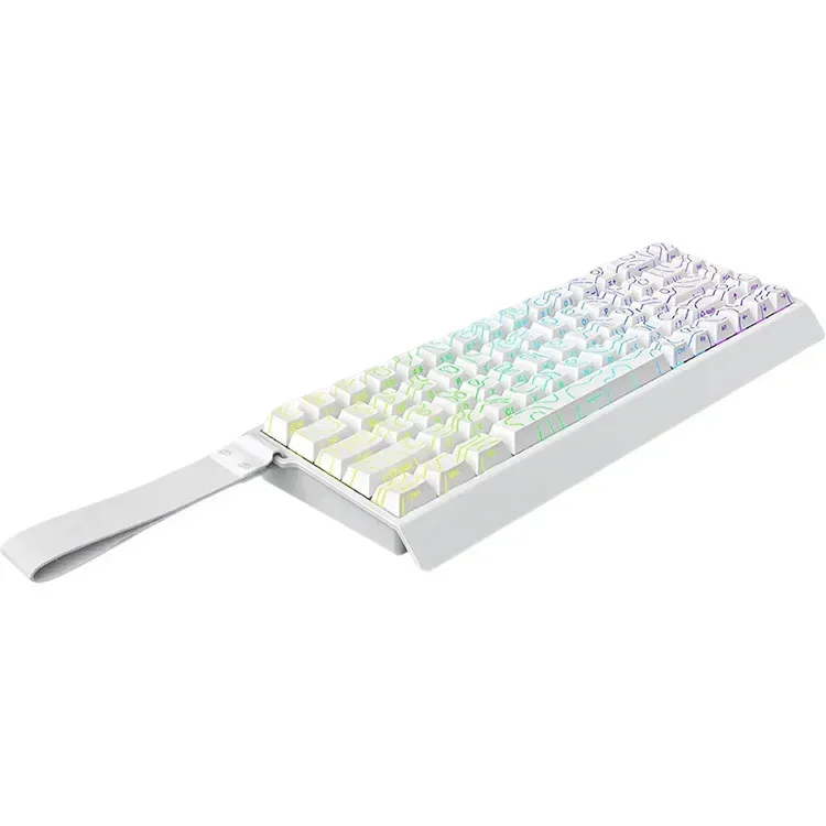 Perifericos Teclado USB Irok Mercury68 White RGB Switch Purple Star Gamer Magnetico