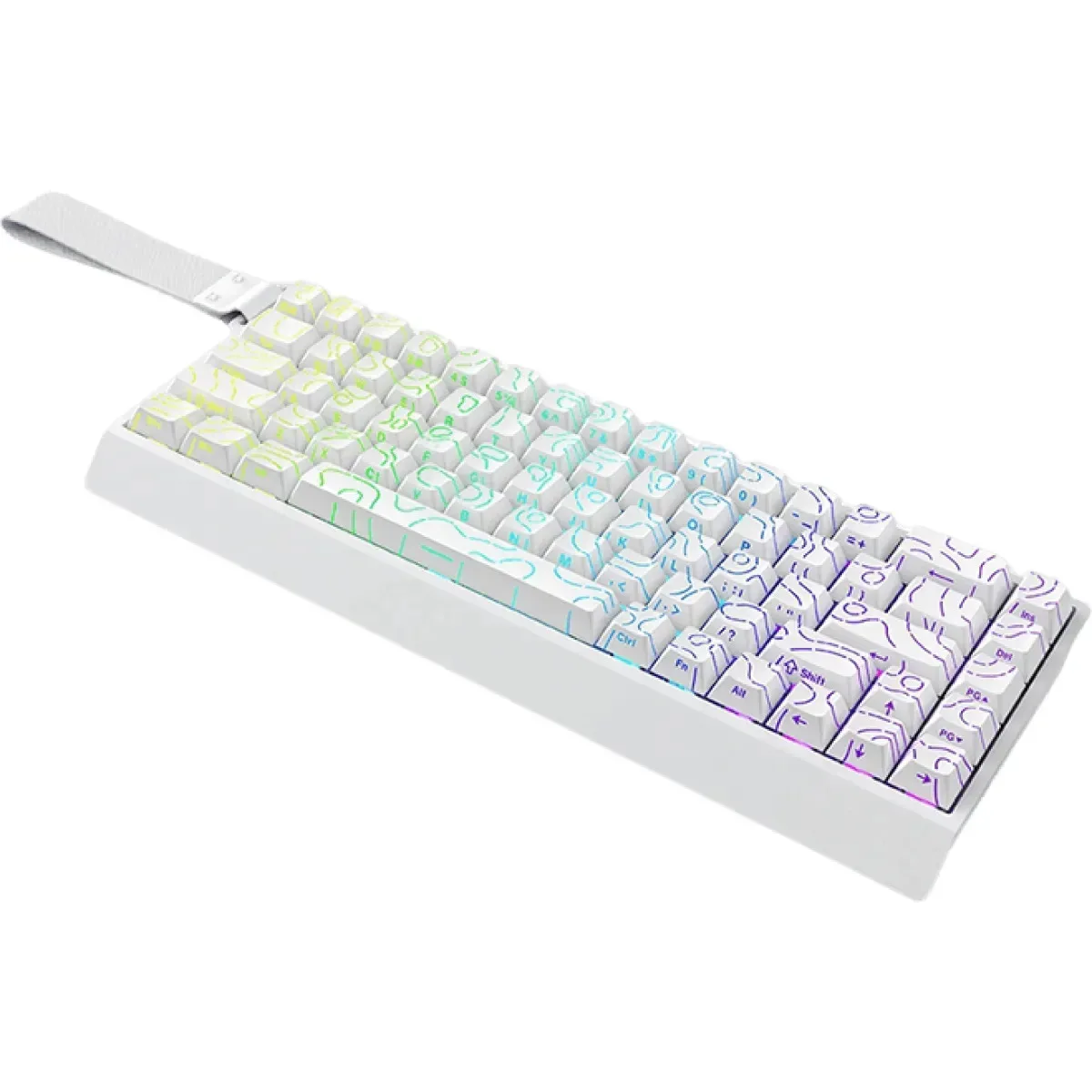 Perifericos Teclado USB Irok Mercury68 White RGB Switch Purple Star Gamer Magnetico