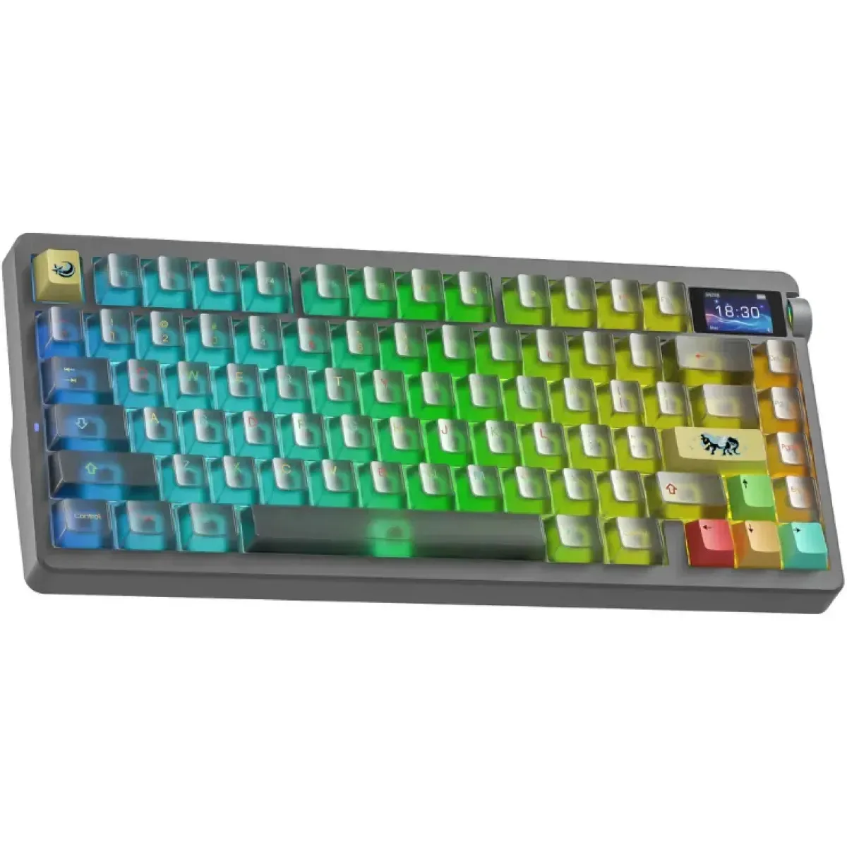 Perifericos Teclado Inalambrico Aula Nova 75 Black Translucent Switch Dream Sakura Gamer Mecanico BT