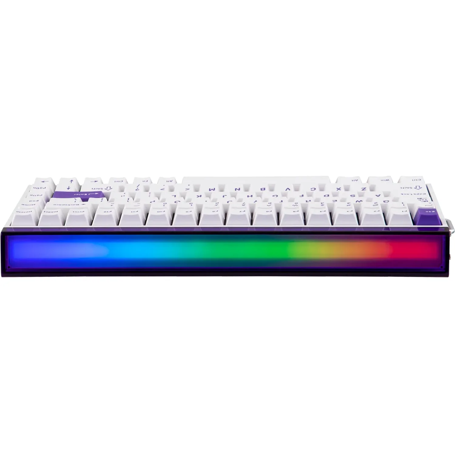 Perifericos Teclado USB Aula Hero 84HE White + Purple Switch Black King Gamer Magnetico