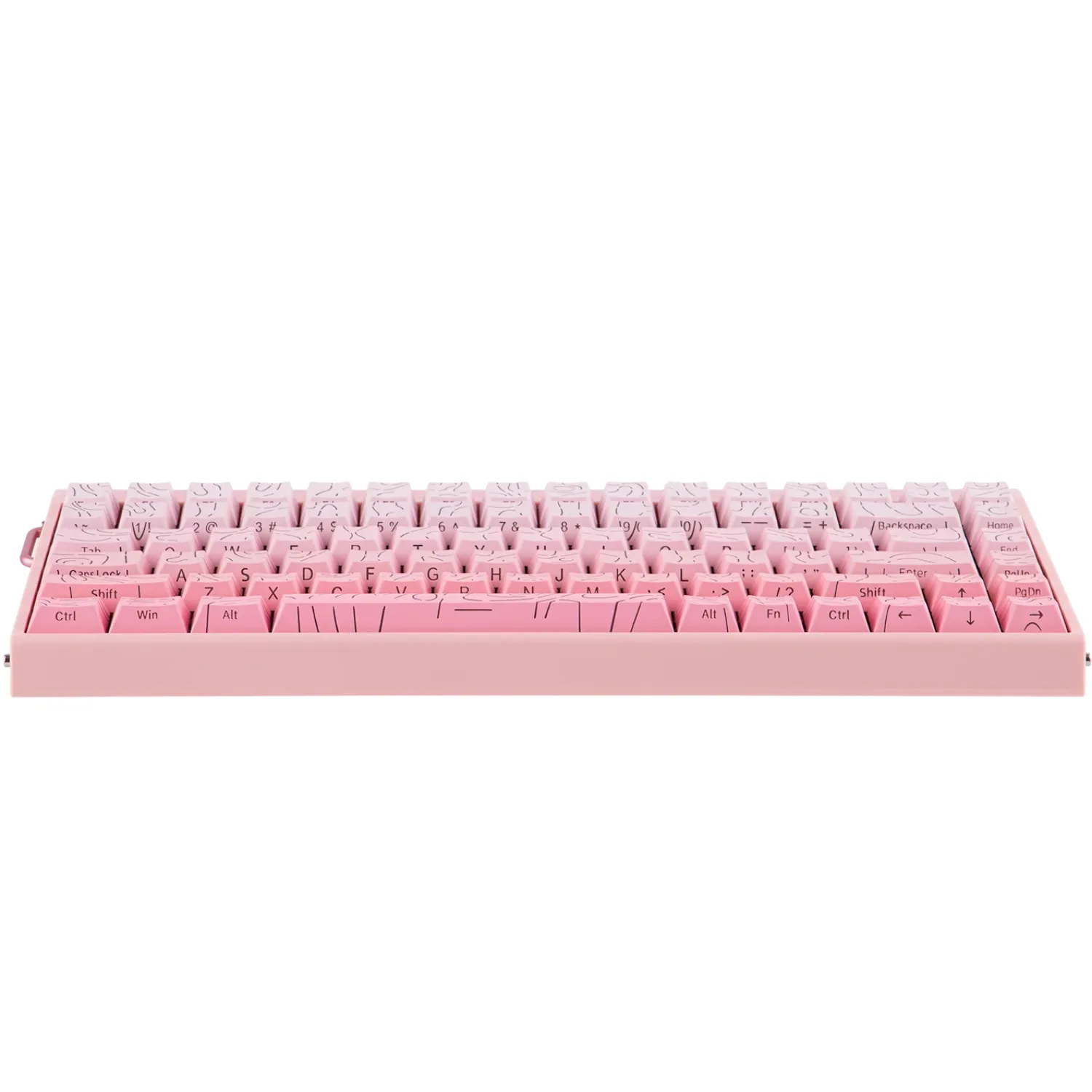 Perifericos Teclado USB Aula Hero 84HE Pink Side Engraving Switch Dragon King Gamer Magnetico