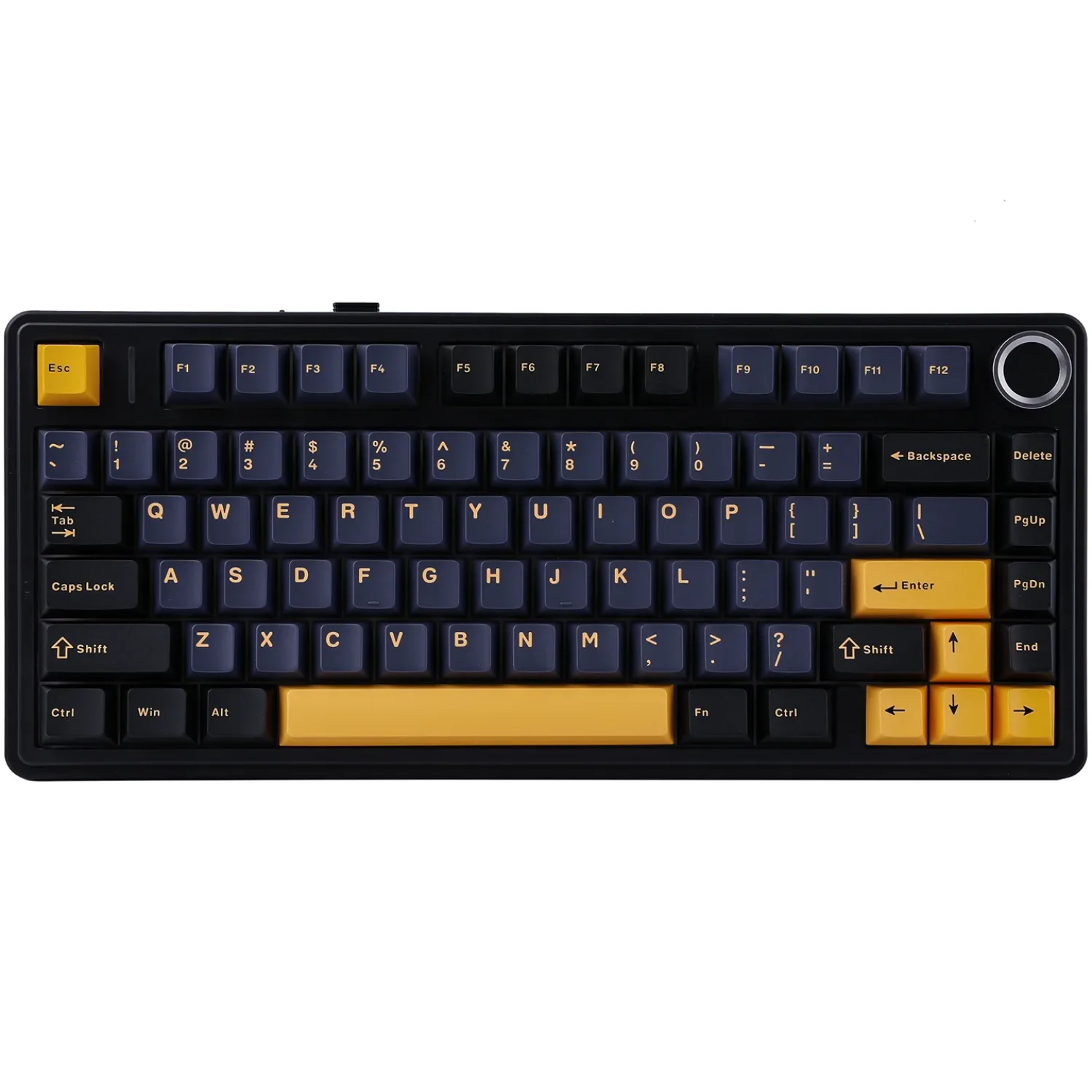 Perifericos Teclado USB Aula F75 Black+Dark Blue+Orange Switch Pink Gamer Mecanico