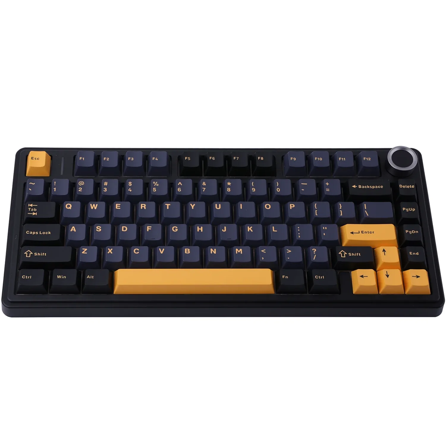 Perifericos Teclado USB Aula F75 Black+Dark Blue+Orange Switch Pink Gamer Mecanico