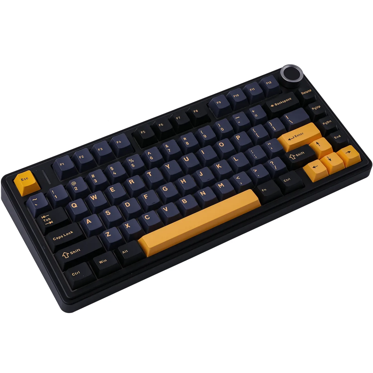 Perifericos Teclado USB Aula F75 Black+Dark Blue+Orange Switch Pink Gamer Mecanico