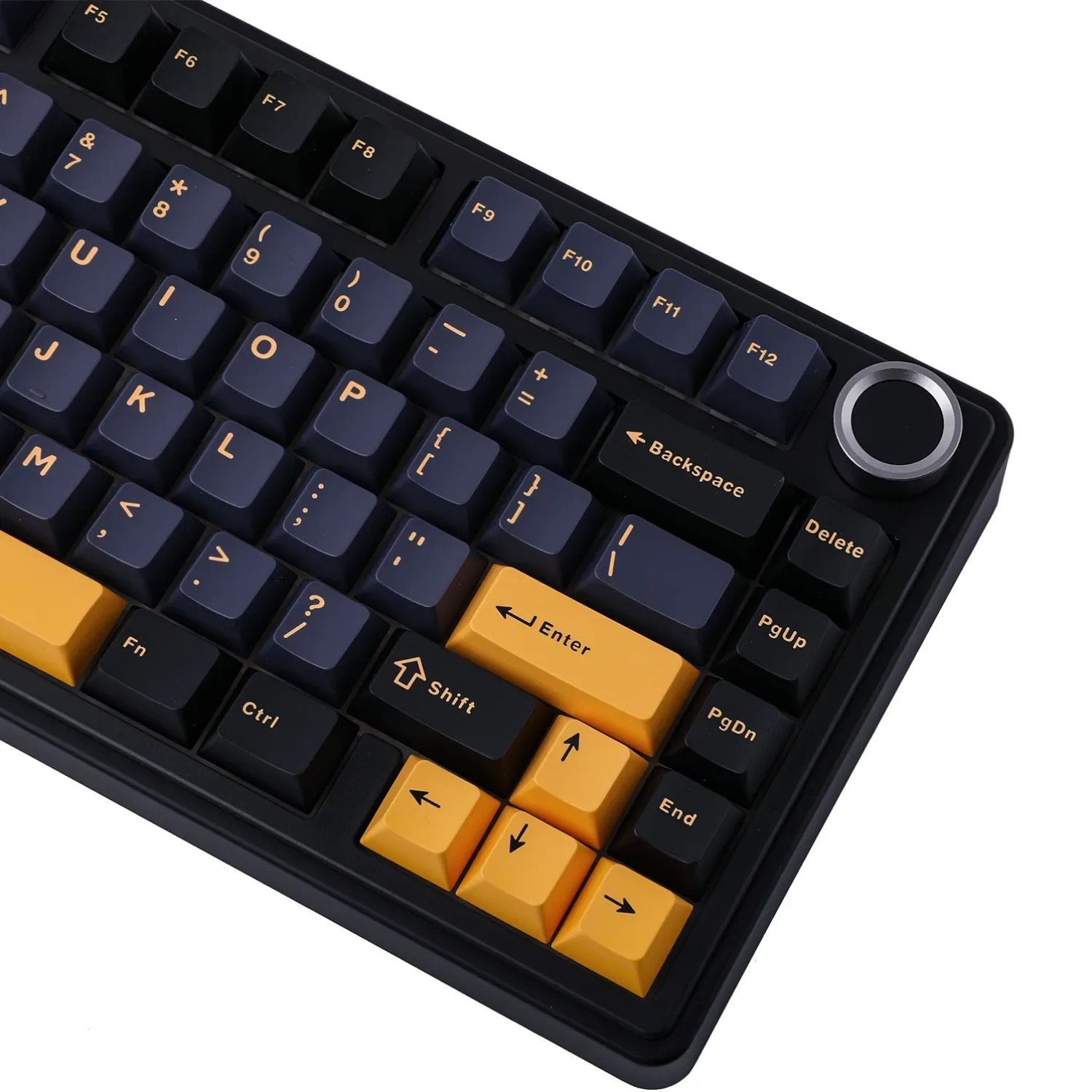 Perifericos Teclado USB Aula F75 Black+Dark Blue+Orange Switch Pink Gamer Mecanico