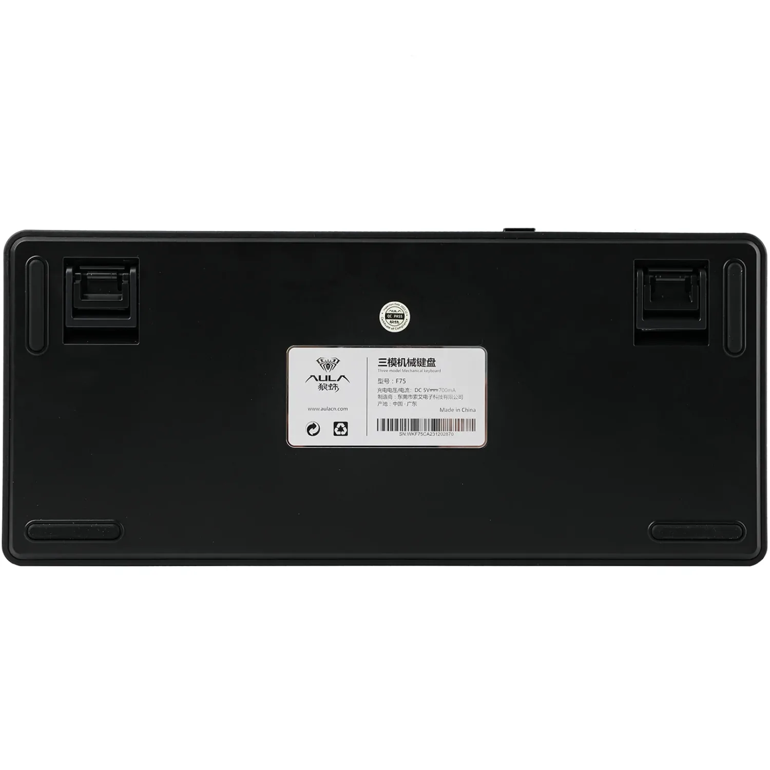 Perifericos Teclado USB Aula F75 Black+Dark Blue+Orange Switch Pink Gamer Mecanico