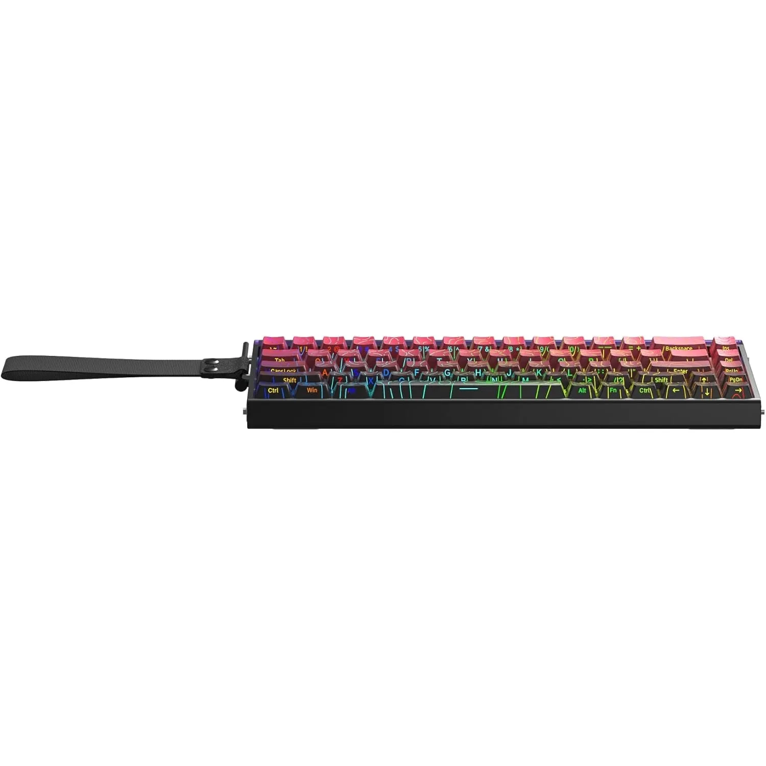 Perifericos Teclado USB Aula Hero 68HE Black + Red + Black Gradient Switch Dragon King Gamer Magnetico