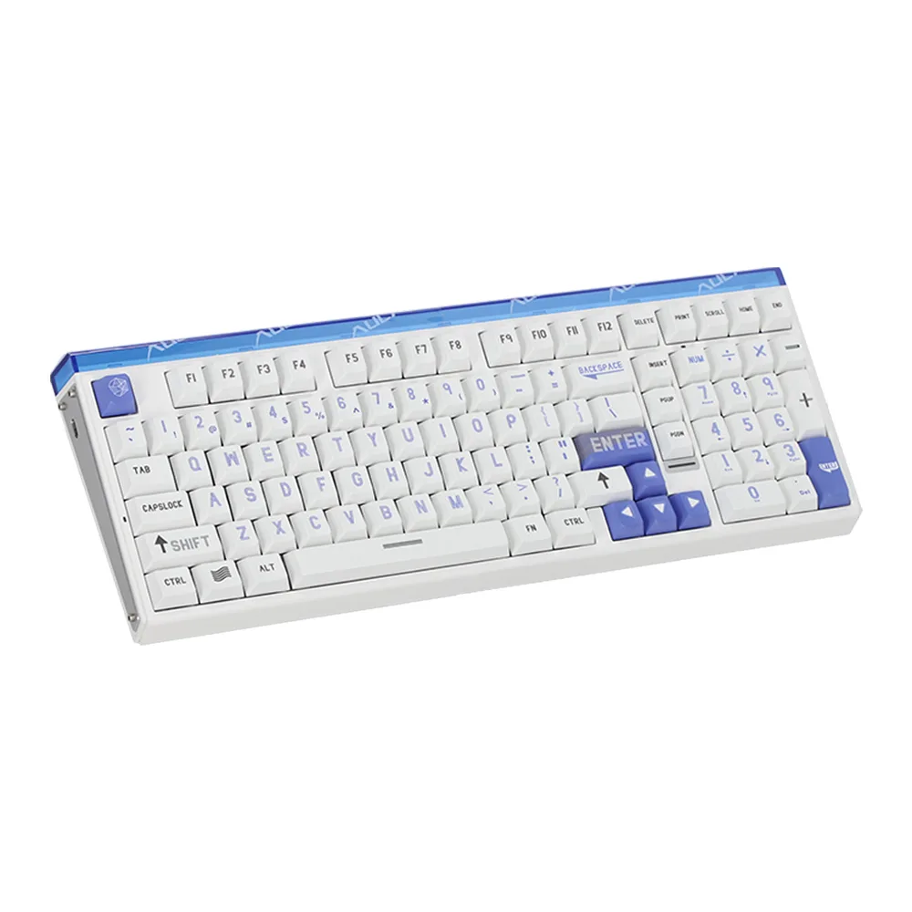 Perifericos Teclado USB Aula Hero 99 White + Purple RGB Switch Wing Chun Gamer Magnetico