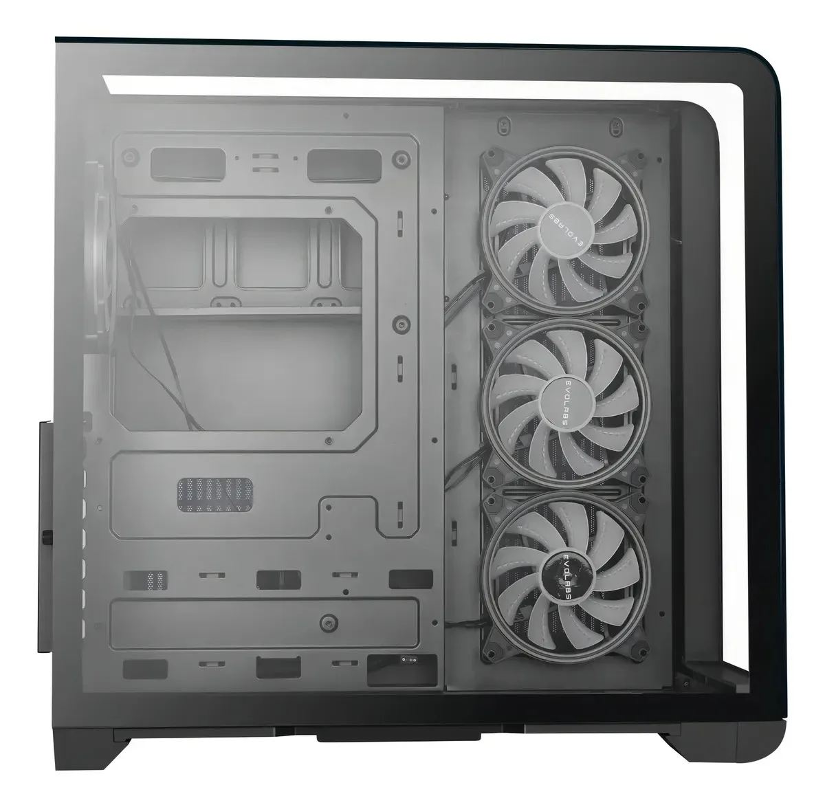 Gabinete Gamer Evolabs Synergy X4 Fan ARGB Black EVO-400AB