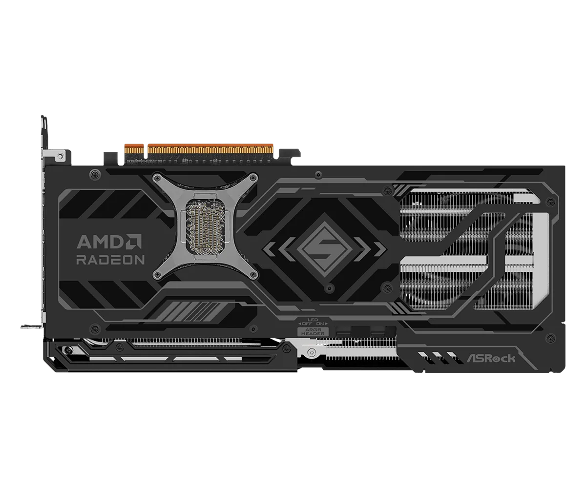 Placa De Video Radeon Asrock RX 9070 XT Steel Legend Dark 16GB RX9070XT SLD 16G