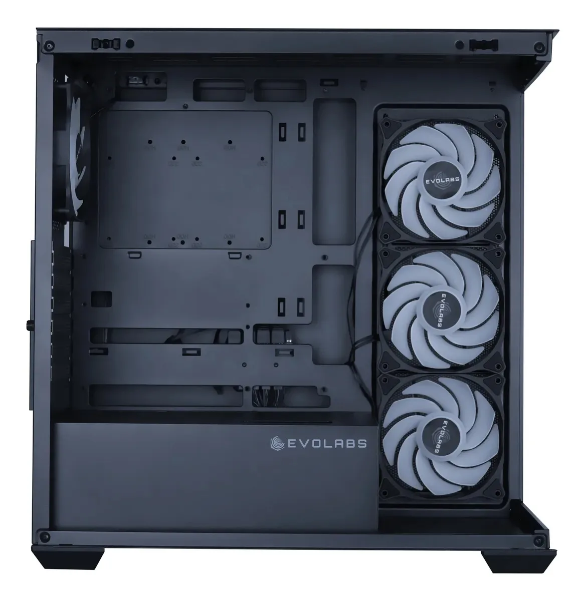 Gabinete Gamer Evolabs Progression X4 Fan ARGB Black EVO-305AB