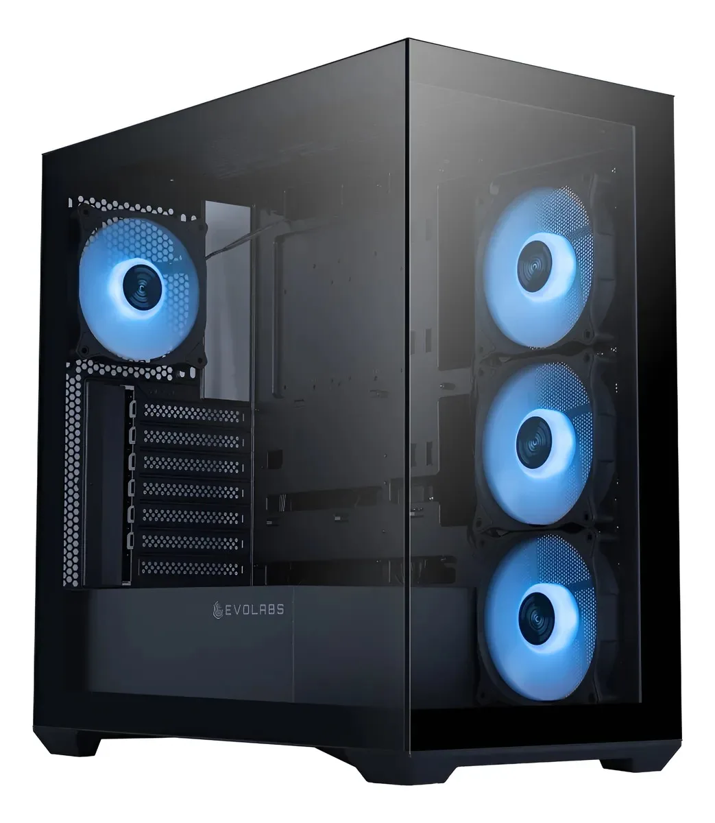 Gabinete Gamer Evolabs Progression X4 Fan ARGB Black EVO-305AB