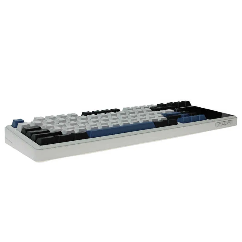 Perifericos Teclado Inalambrico Aula L99 C/Pantalla Dark Gray+White+Blue Switch Raindrop Gamer Mecanico BT