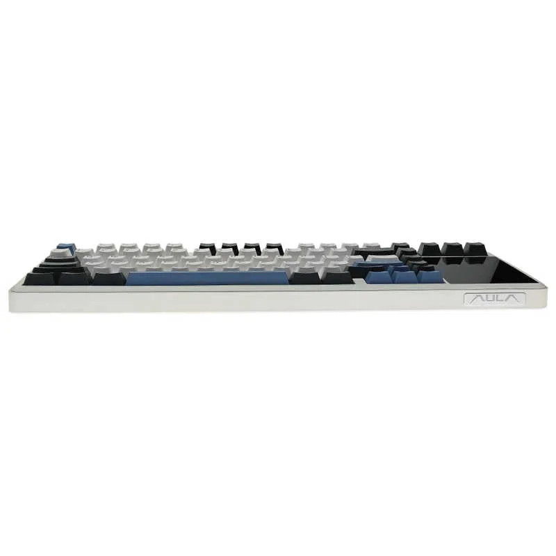 Perifericos Teclado Inalambrico Aula L99 C/Pantalla Dark Gray+White+Blue Switch Raindrop Gamer Mecanico BT