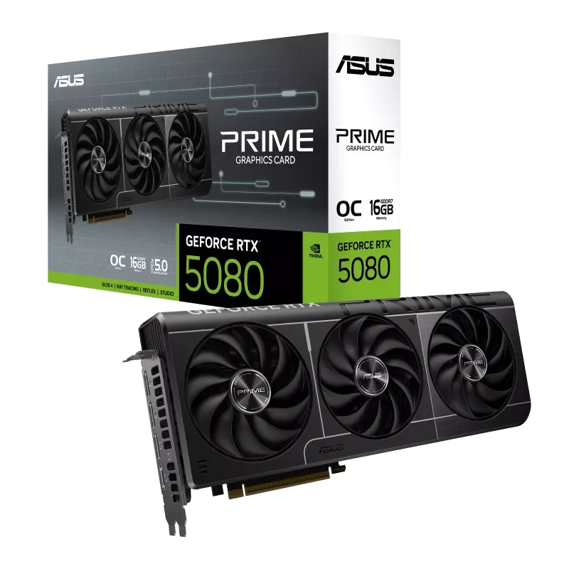 Placa De Video Nvidia Geforce Asus RTX 5080 Prime 16GB OC PRIME-RTX5080-O16G
