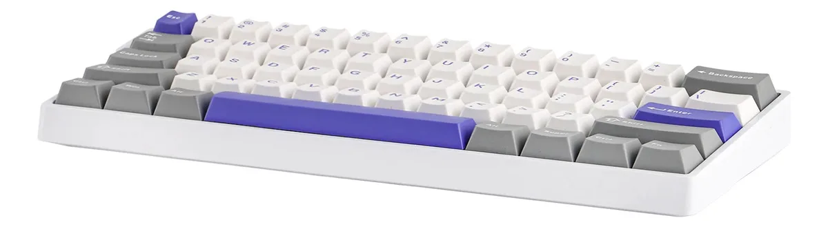 Perifericos Teclado USB Aula WIN60HE MAX Grey + White + Blue Switch Magnetico Gamer